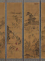 Scenes from the cycle of life, Ten-panel screen; ink an color on paper, Korea